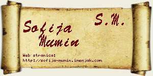 Sofija Mumin vizit kartica